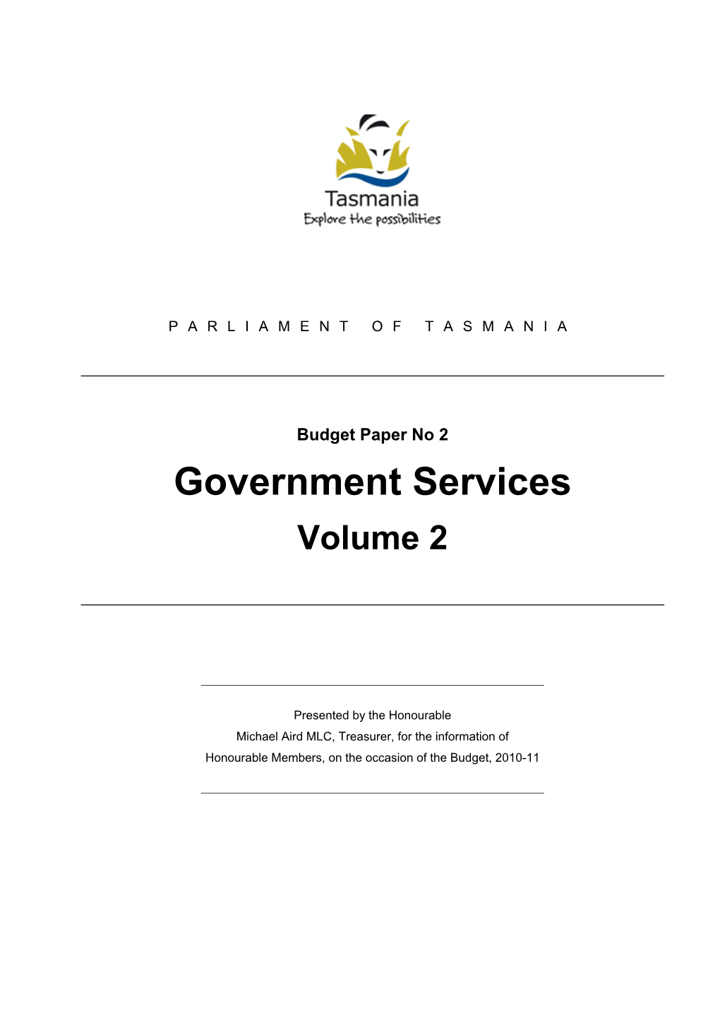 Government Services Volume 2