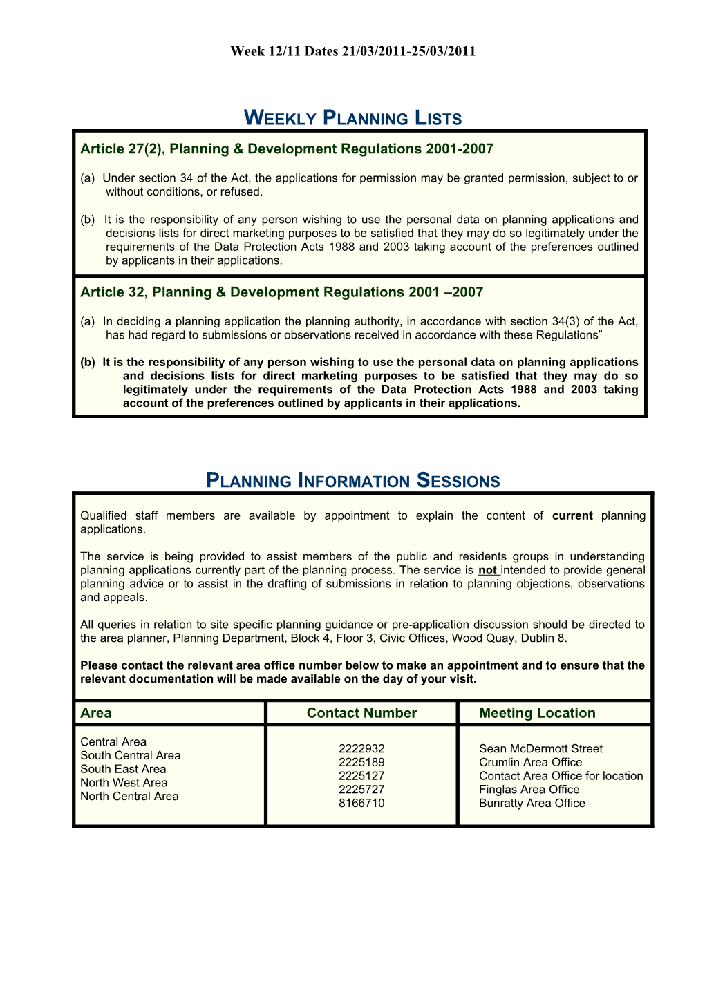 Article 27(2), Planning & Development Regulations 2001-2007 s2