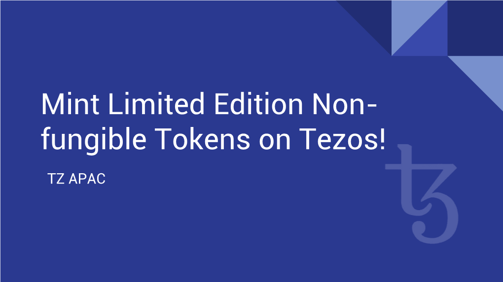 Fungible Tokens on Tezos!