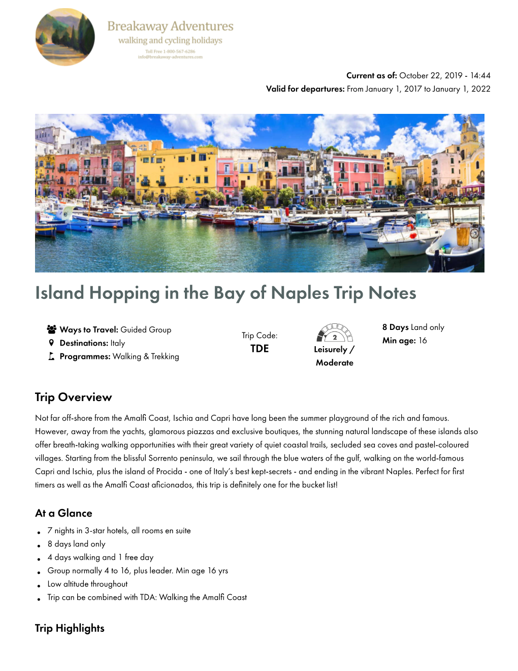 Island Hopping in the Bay of Naples Trip Notes