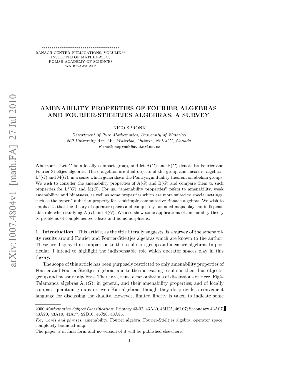 Amenability Properties of Fourier Algebras and Fourier-Stieltjes Algebras: a Survey