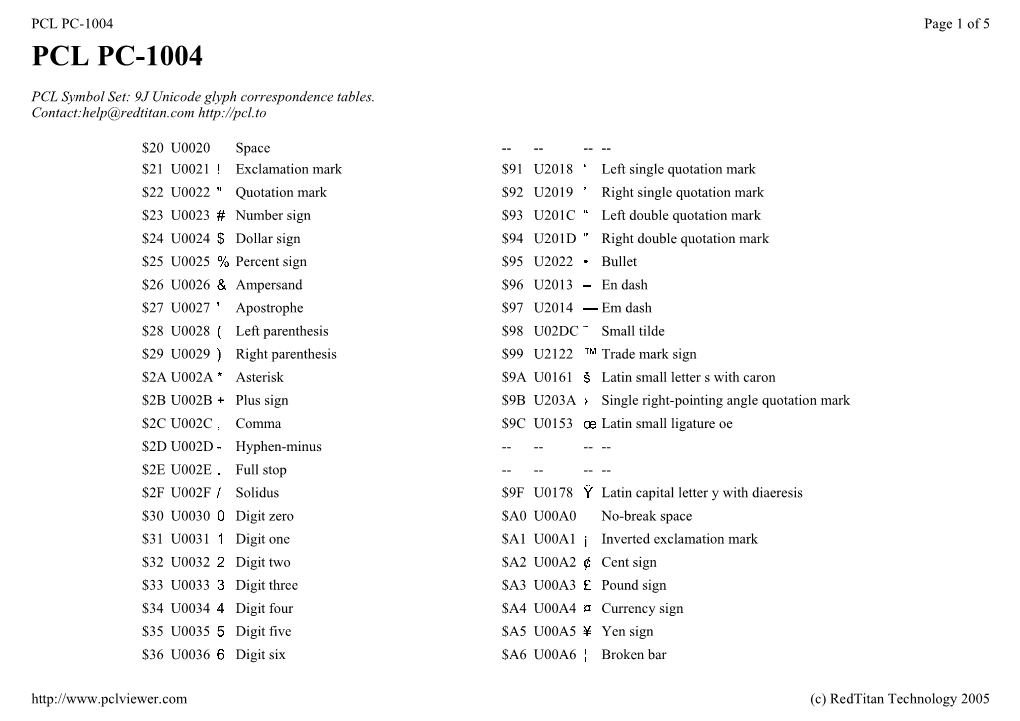 PCL PC-1004 Page 1 of 5 PCL PC-1004