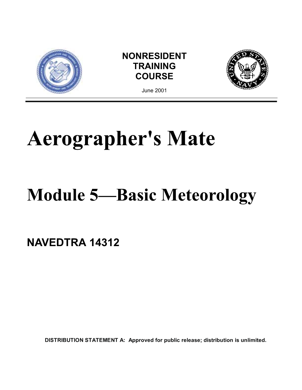 Aerographer's Mate, Module 5, Basic Meteorology, 2001