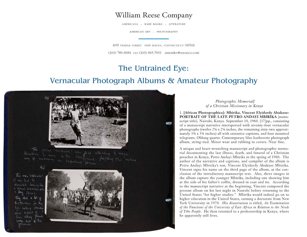 Vernacular Photograph Albums & Amateur Photography