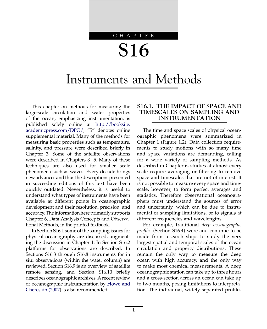 S16. Instruments and Methods