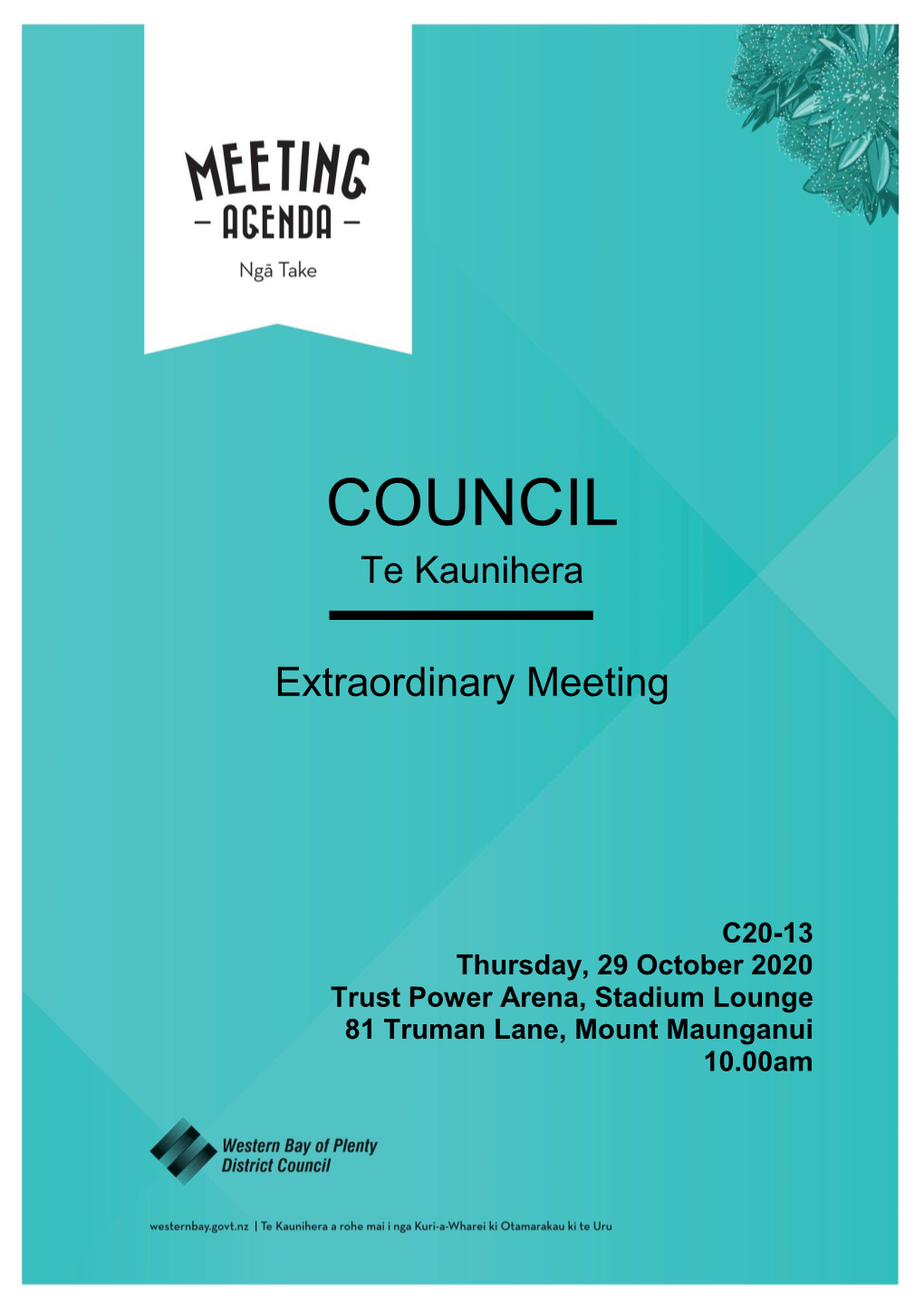 Agenda of Extraordinary Council Meeting