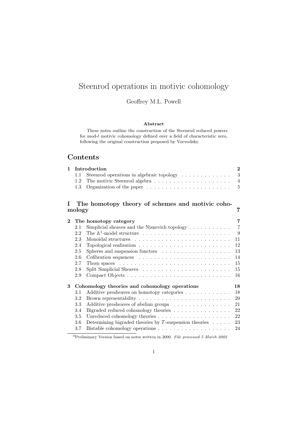 Steenrod Operations in Motivic Cohomology