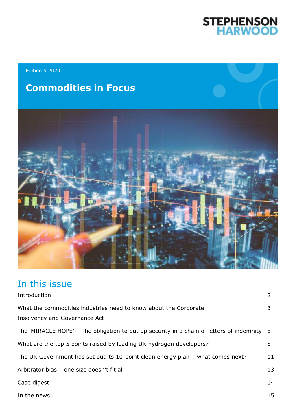 In This Issue Commodities in Focus