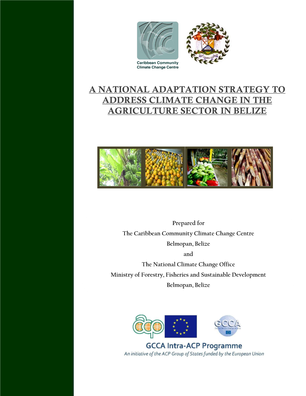 A National Adaptation Strategy to Address Climate Change in the Agriculture Sector in Belize