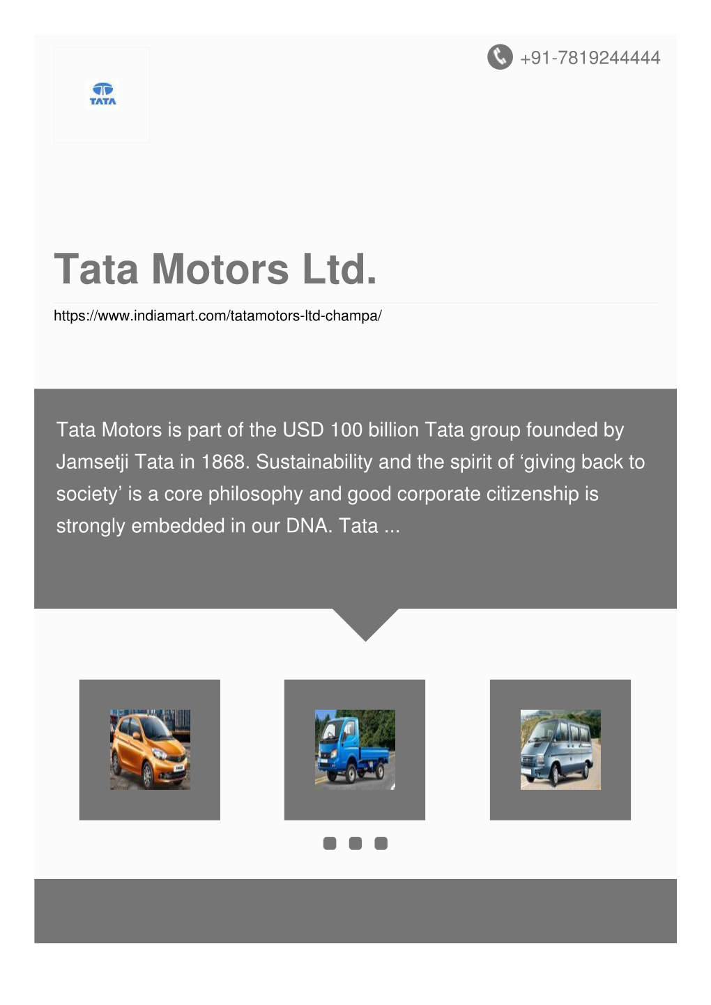 Tata Motors Ltd