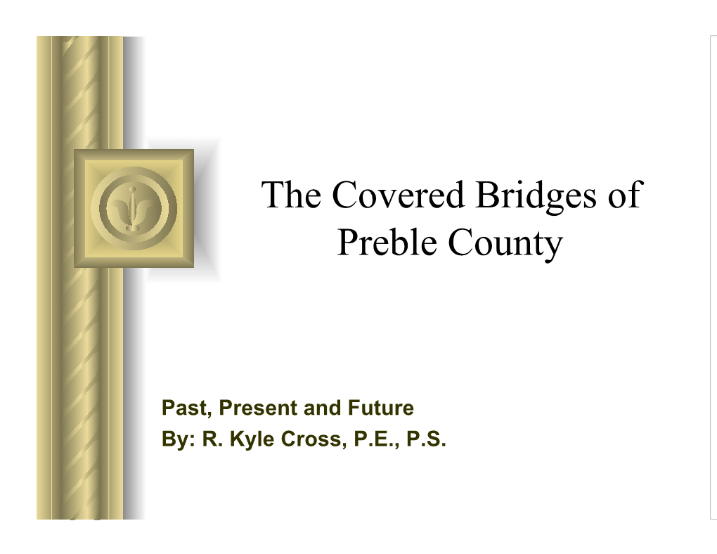 The Covered Bridges of Preble County