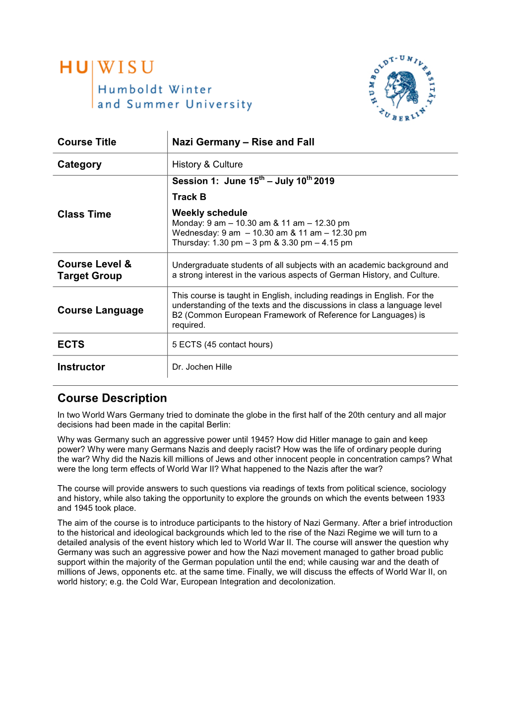 Course Description