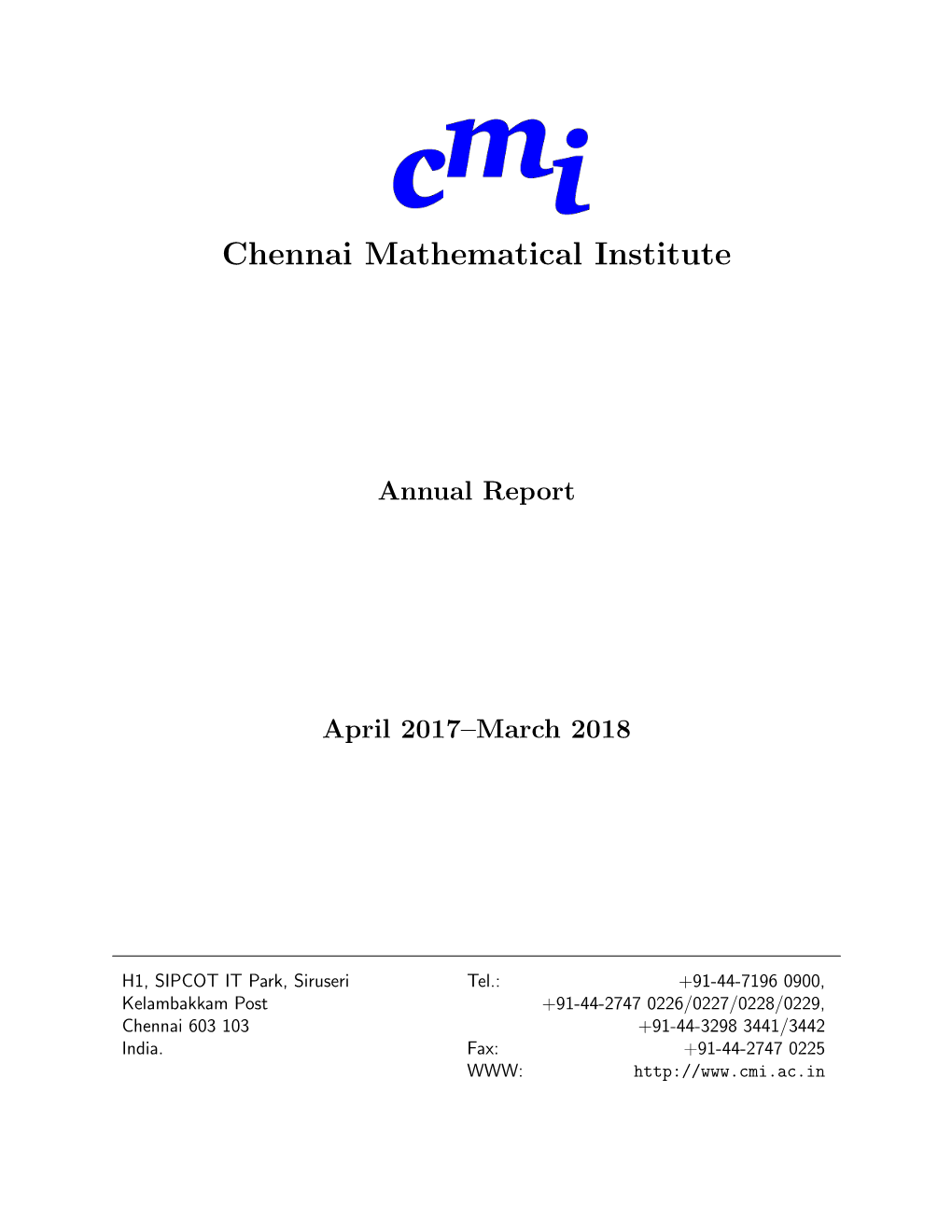 Chennai Mathematical Institute