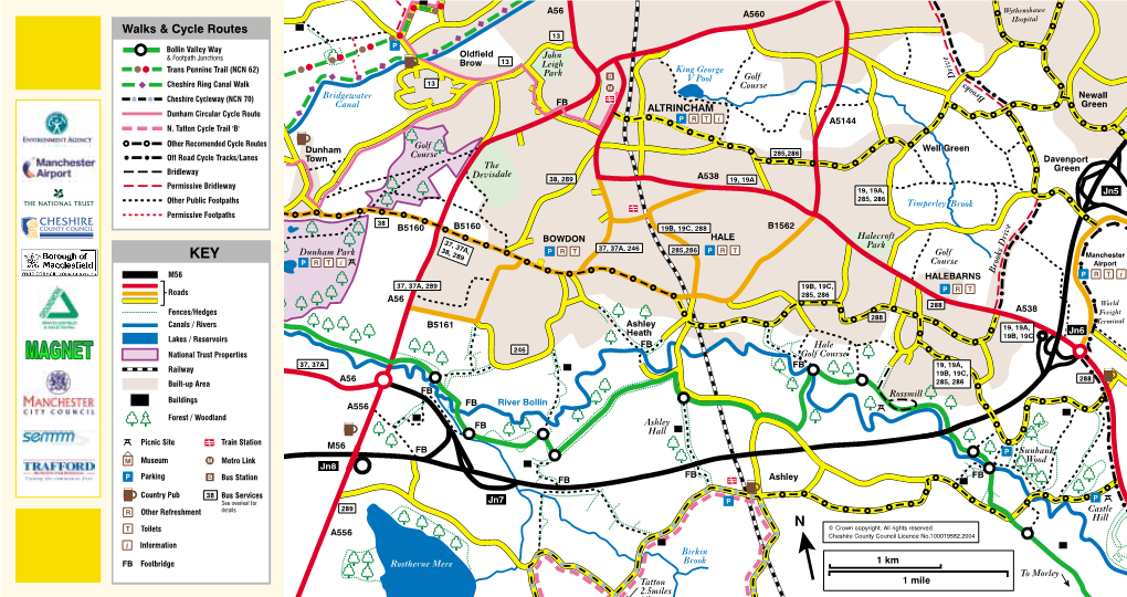 Bollin Valley Way & Footpath Junctions Oldfield John Brow 13 Leigh