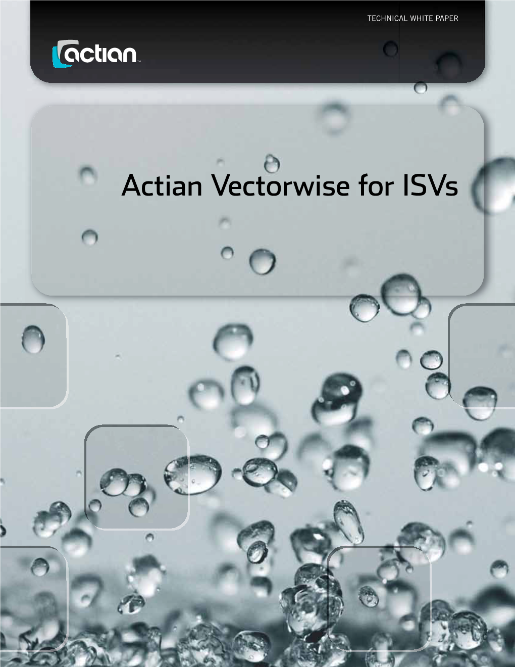 Actian Vectorwise for Isvs TECHNICAL White Paper Actian Vectorwise for Isvs