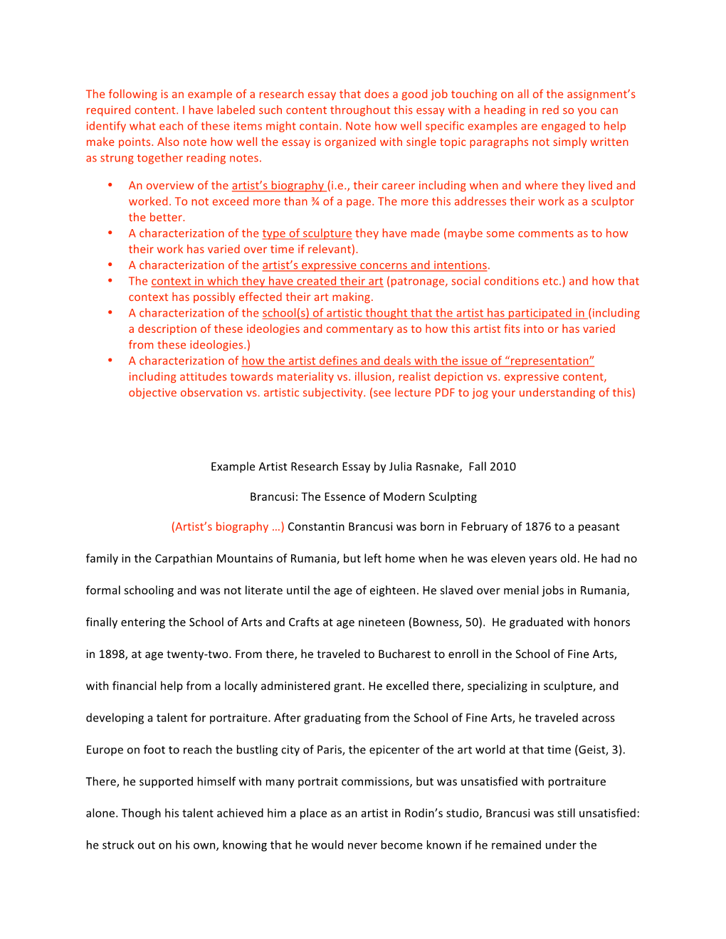 Sample Research Essay