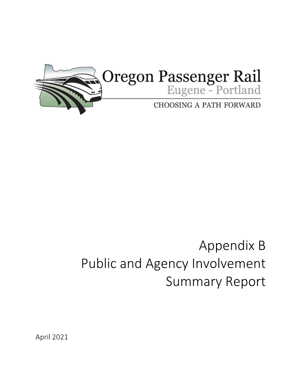Oregon Passenger Rail Final Environmental Impact Statement