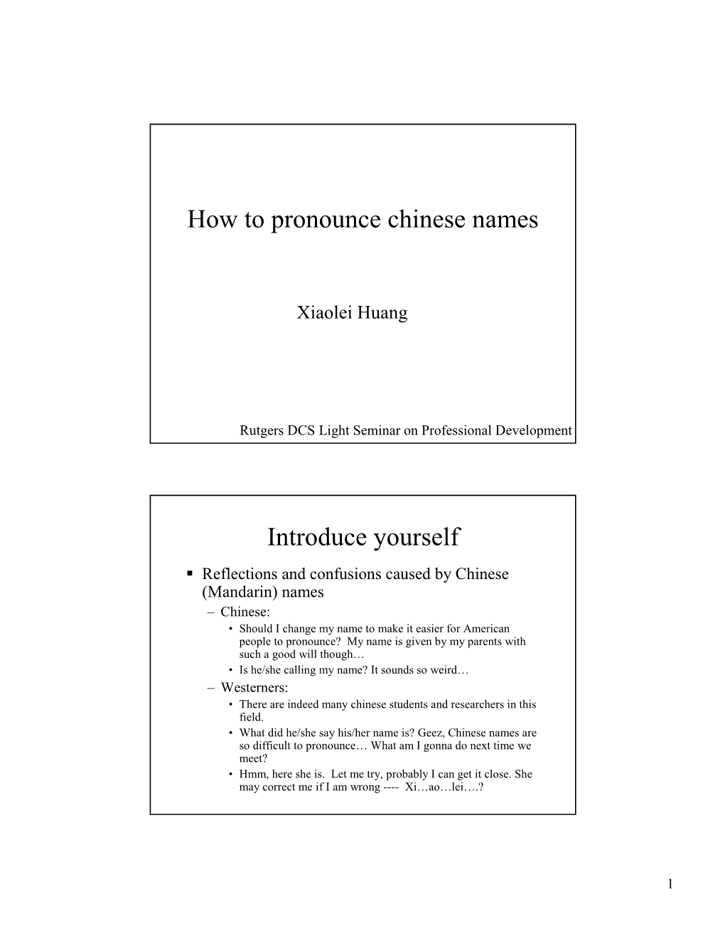 How to Pronounce Chinese Names Introduce Yourself