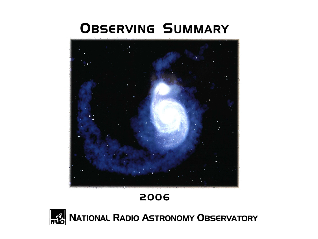 Observing Summary 2006 Statistics