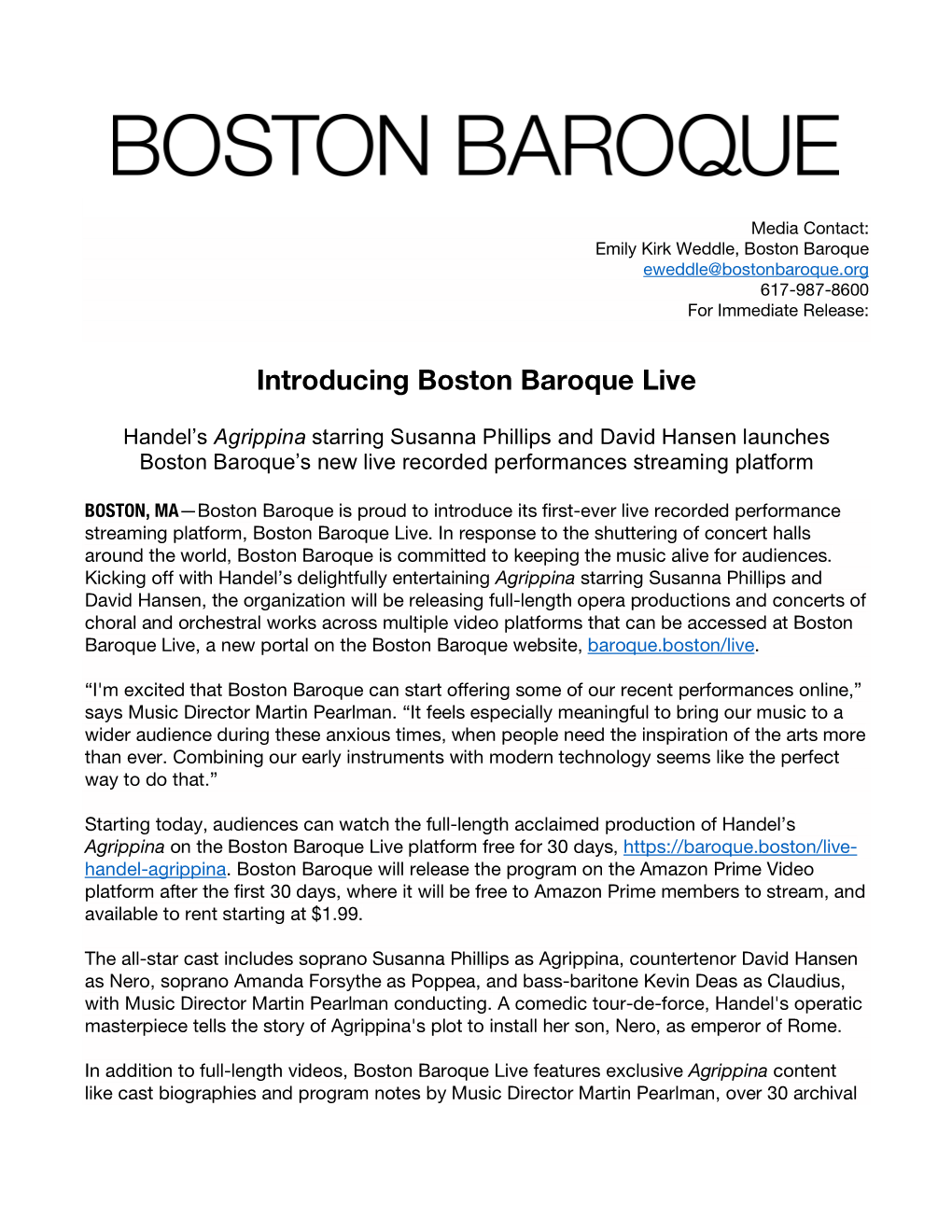 Introducing Boston Baroque Live