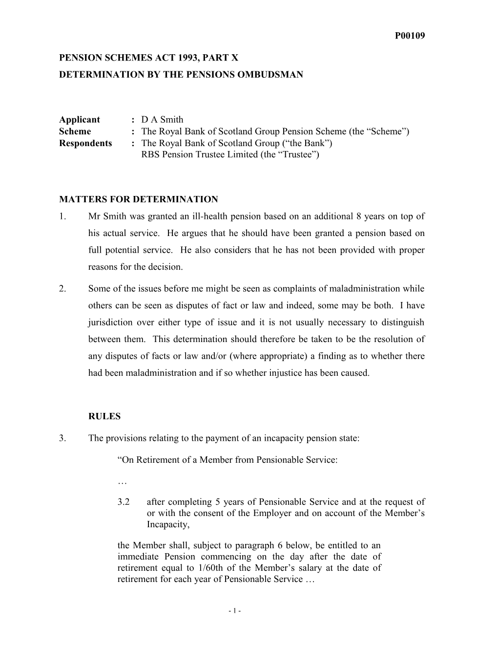 Pension Schemes Act 1993, Part X s44