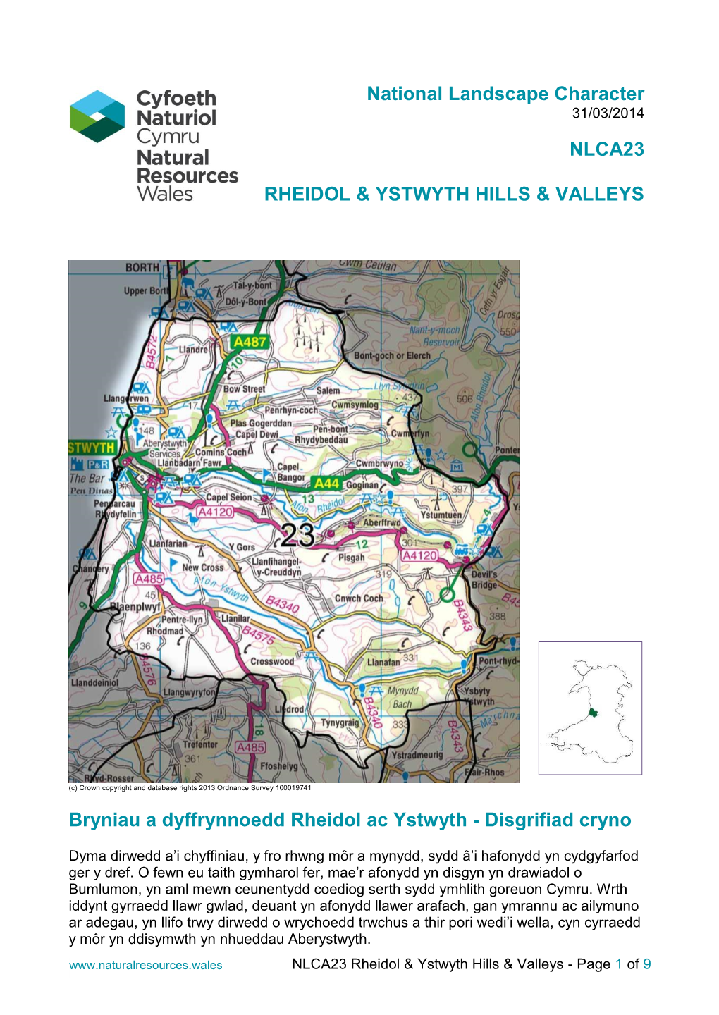 Nlca23 Rheidol & Ystwyth Hills & Valleys