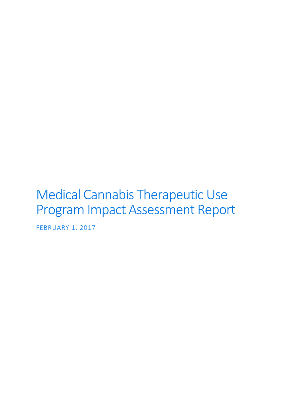 Medical Cannabis Report 2017