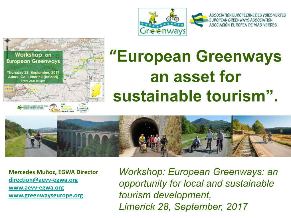 European Greenways an Asset for Sustainable Tourism”