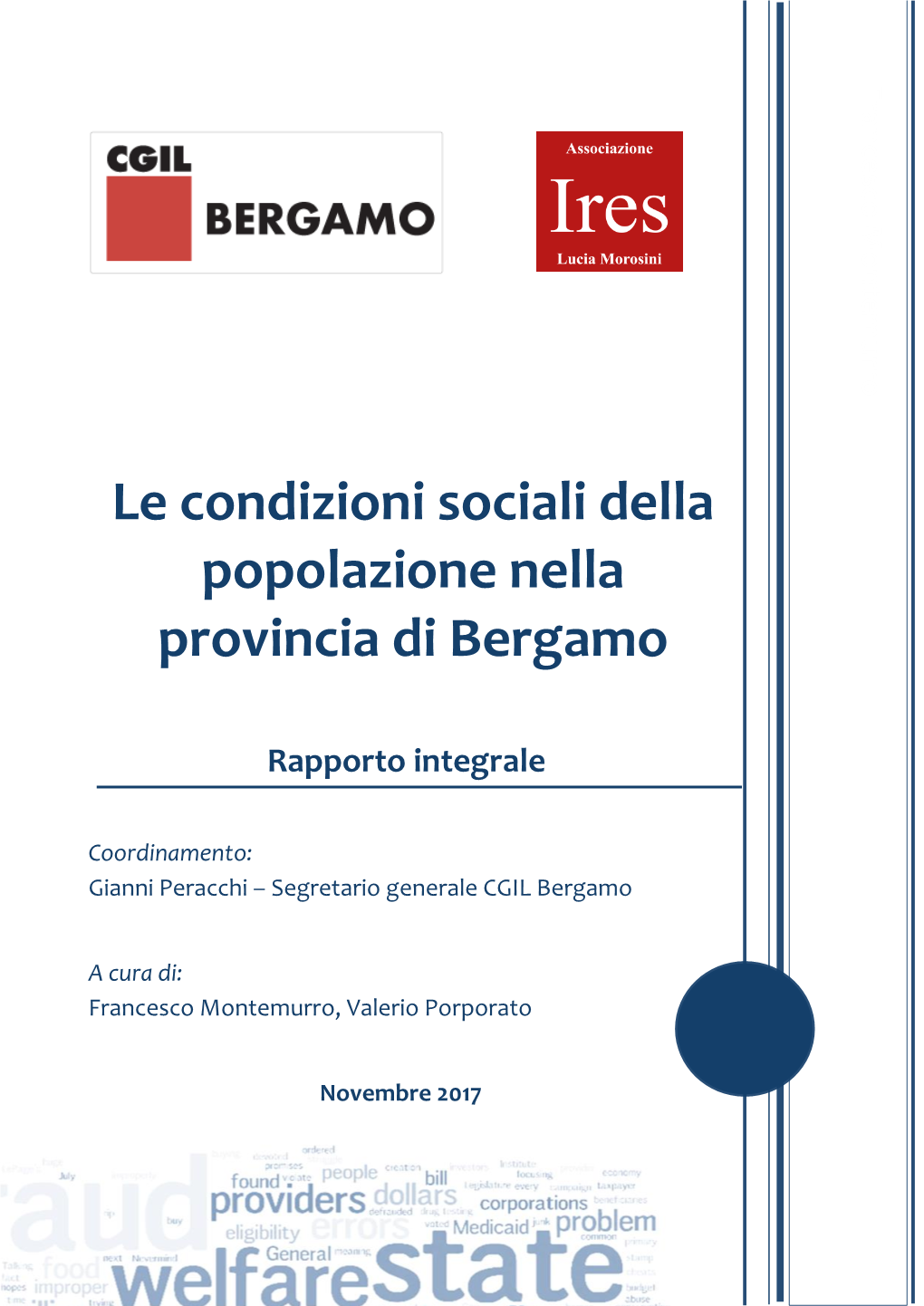 Le Condizioni Sociali Della Popolazione Nella Provincia Di Bergamo