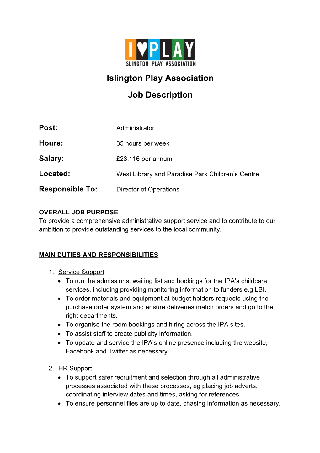 Islington Play Association