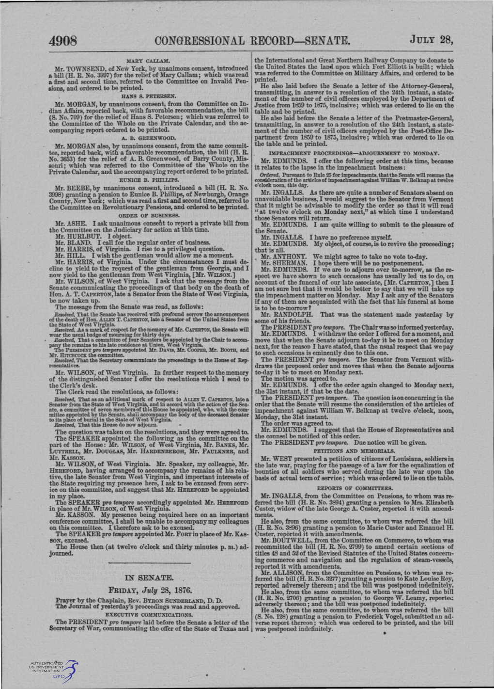 Congressional Record-Sen Ate. July 28