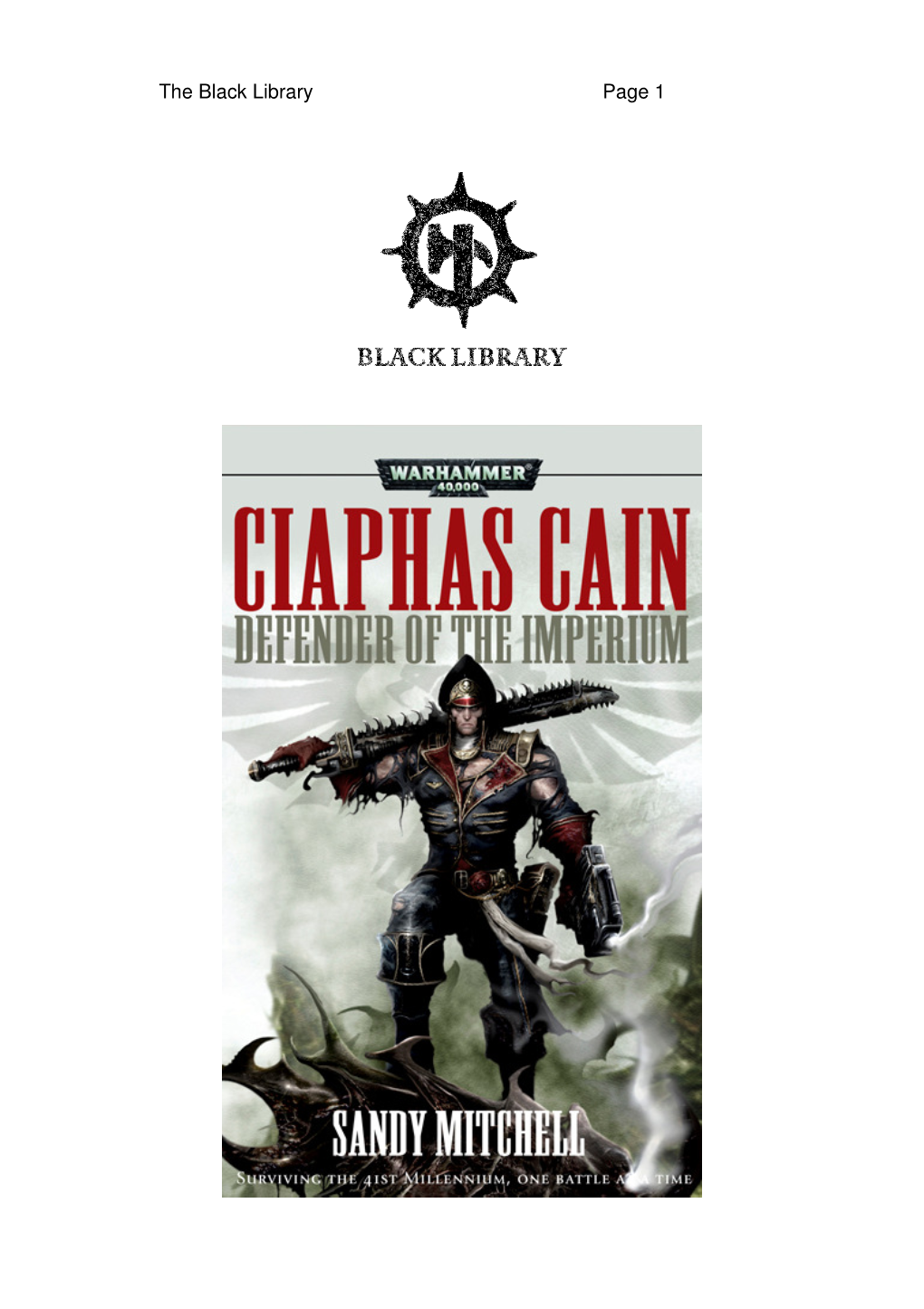 DEFENDER of the IMPERIUM a Ciaphas Cain Omnibus by Sandy Mitchell