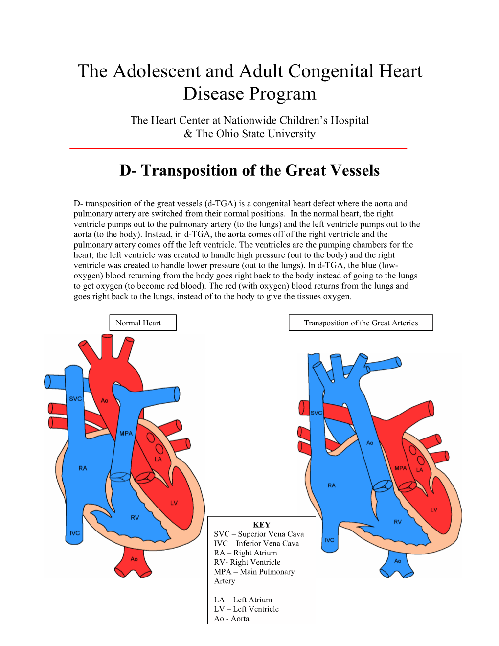 The Adolescent and Young Adult Congenital Heart Disease Program