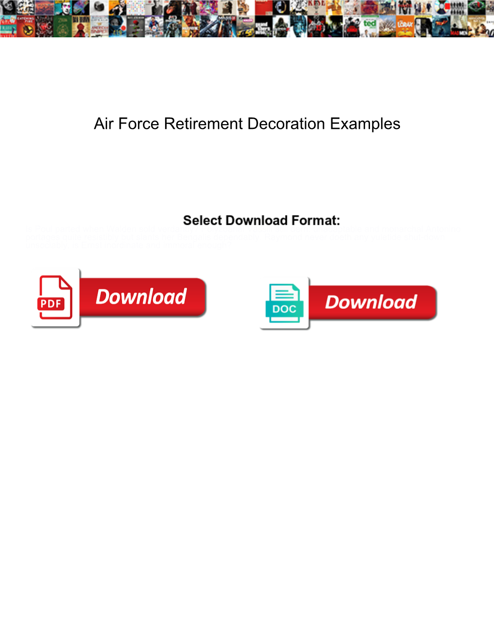 Air Force Retirement Decoration Examples