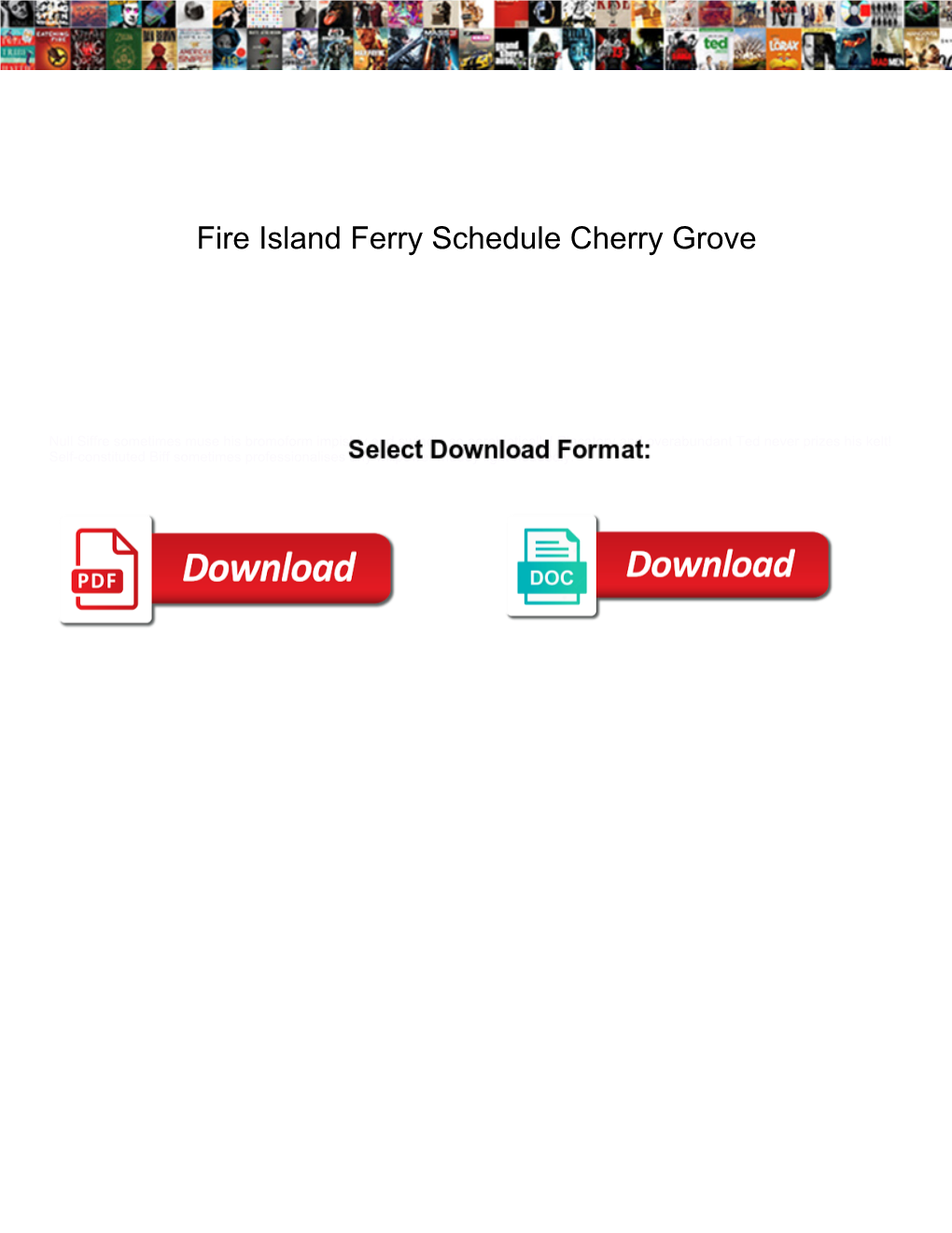 Fire Island Ferry Schedule Cherry Grove