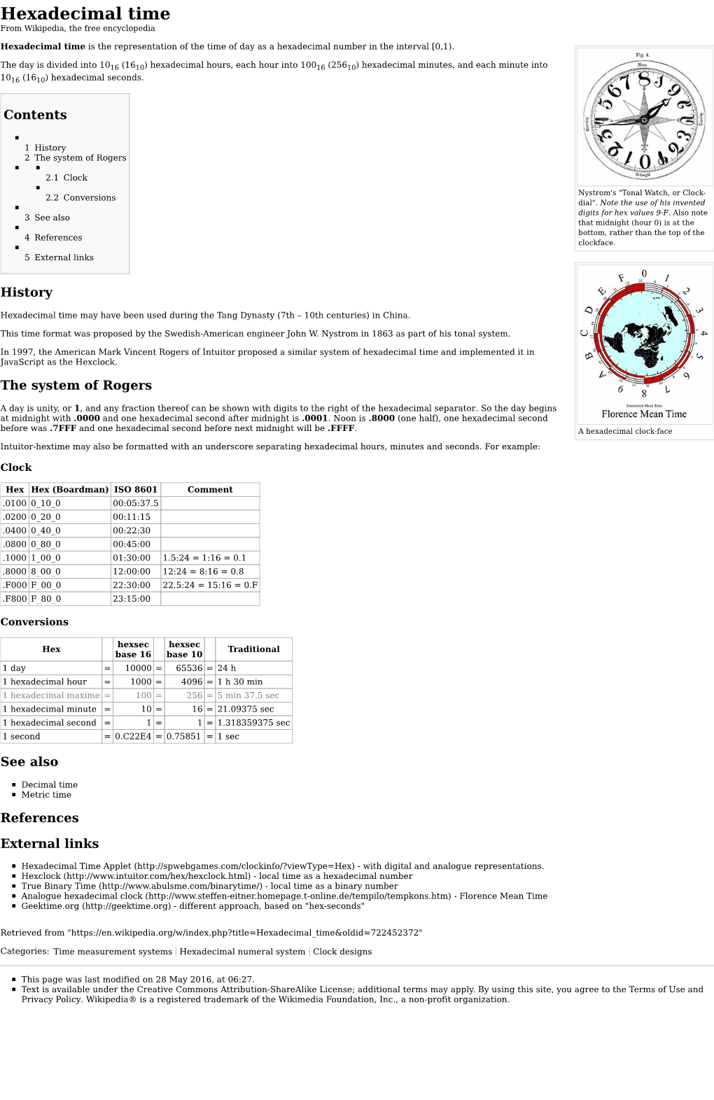 Hexadecimal Time from Wikipedia, the Free Encyclopedia