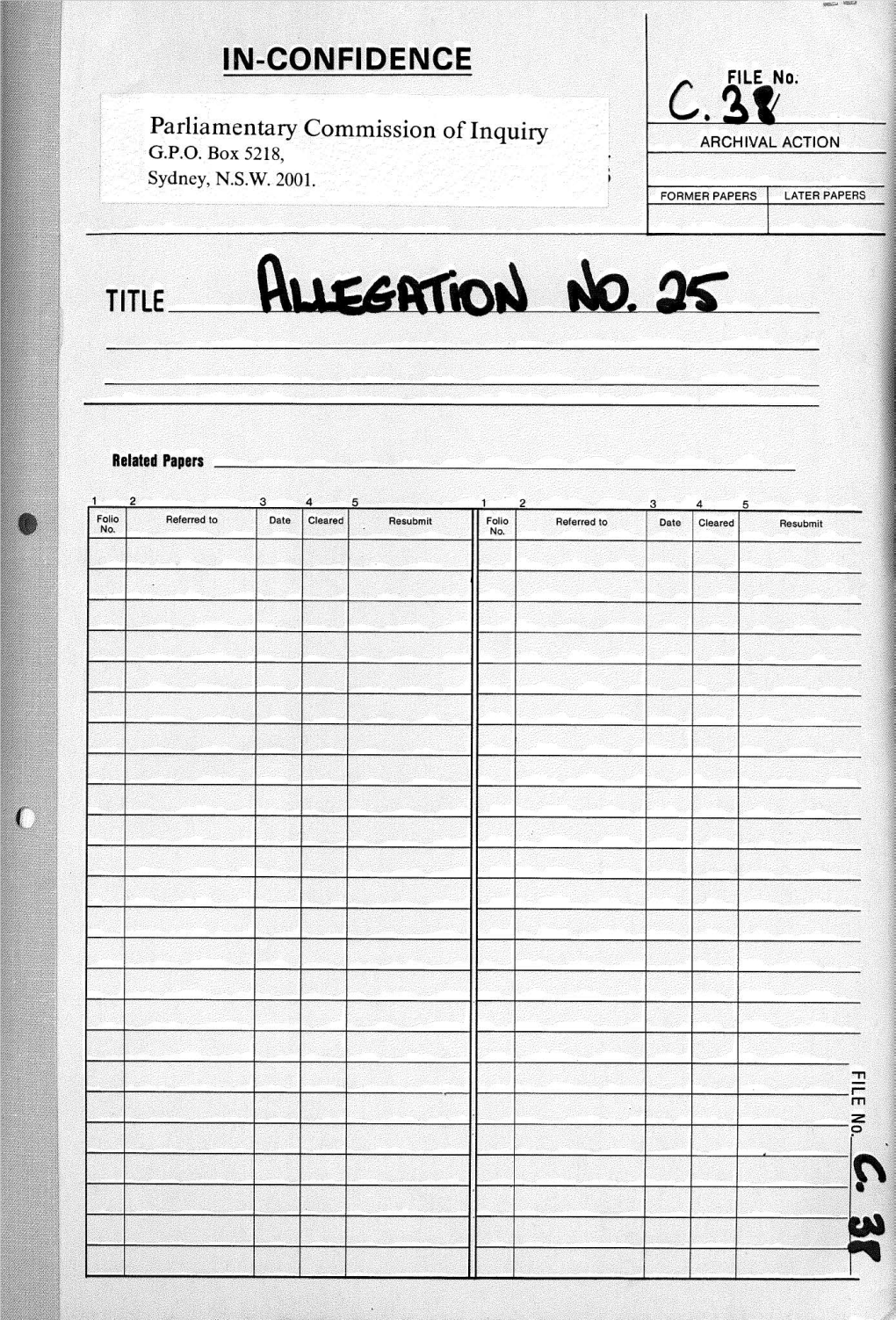 Allegation No. 25