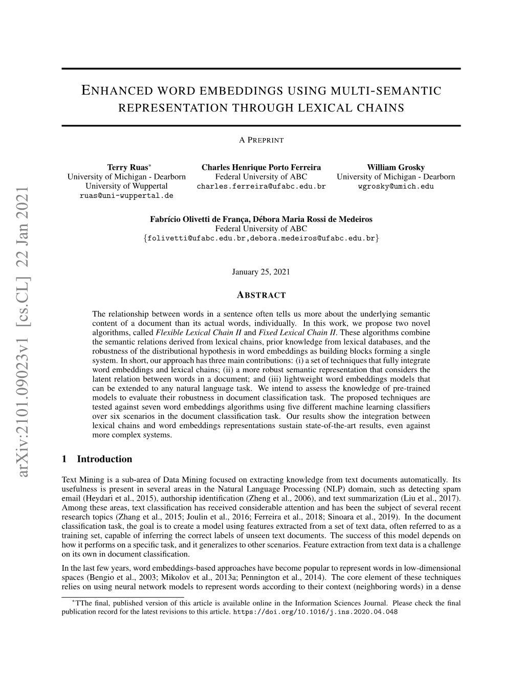 Enhanced Word Embeddings Using Multi-Semantic