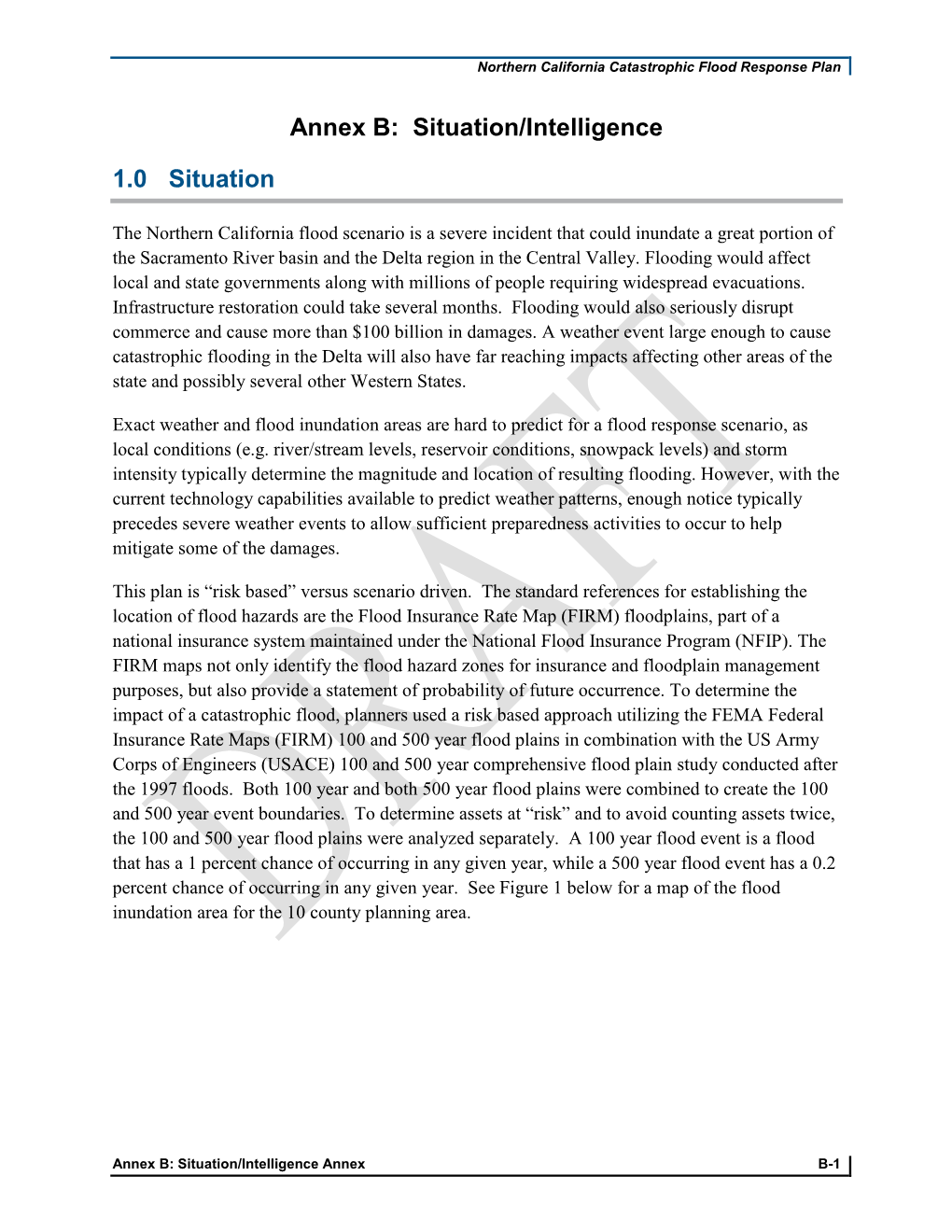 Northern California Catastrophic Flood Response Plan