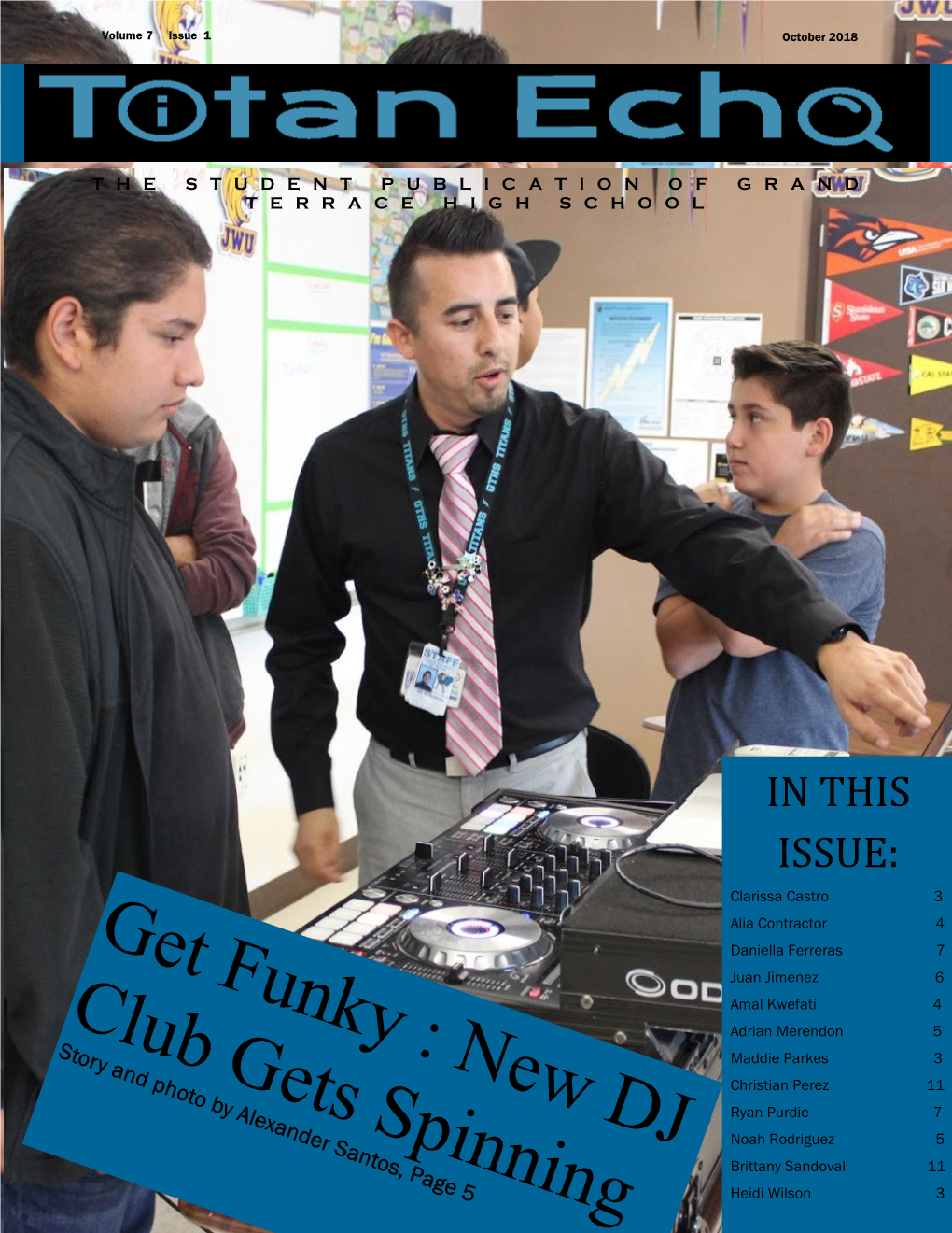 Τηε Τιταν Σϲηο the Student Publication of Grand Terrace High School