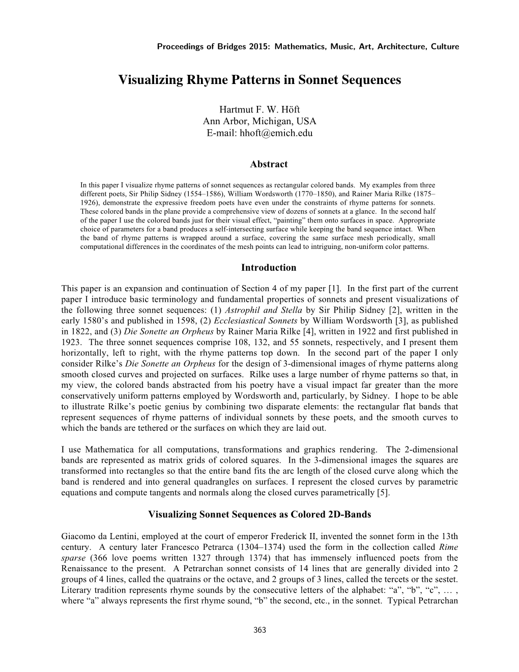 Visualizing Rhyme Patterns in Sonnet Sequences