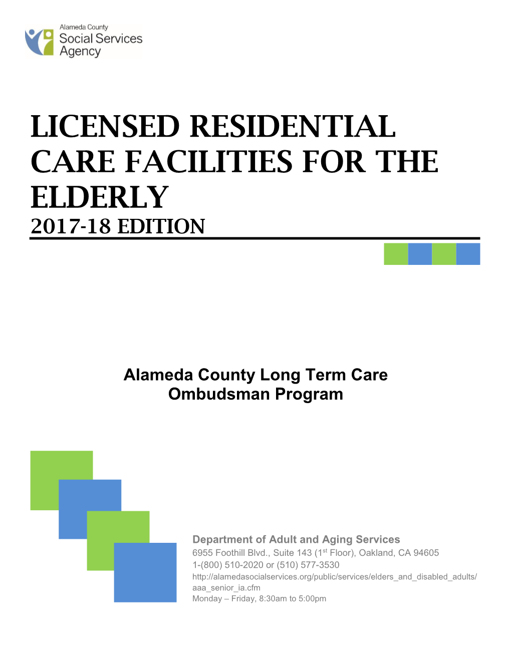 Residential Care Facilities for the Elderly (RCFE)