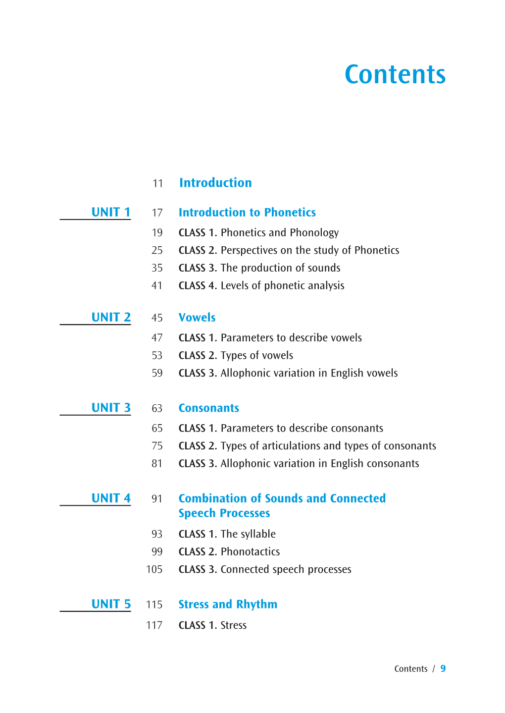 CLASS 1 Phonetics and Phonology