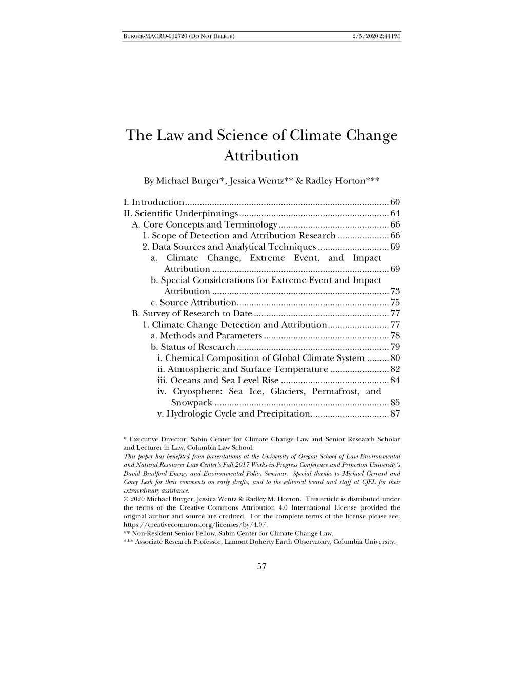 The Law and Science of Climate Change Attribution