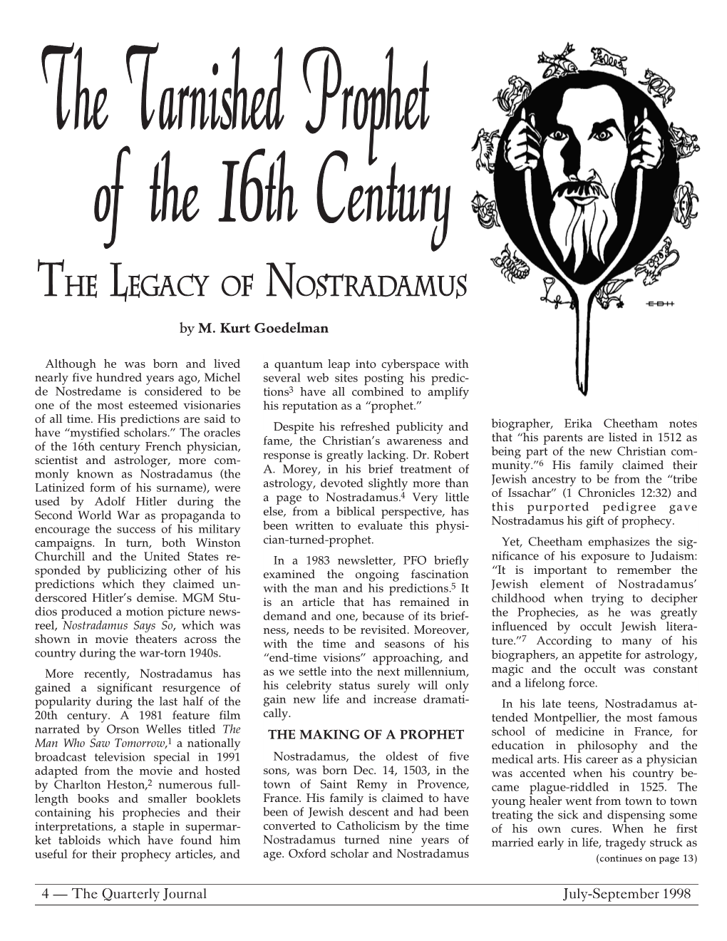 The Tarnished Prophet of 16Th Century – Legacy of Nostradamus