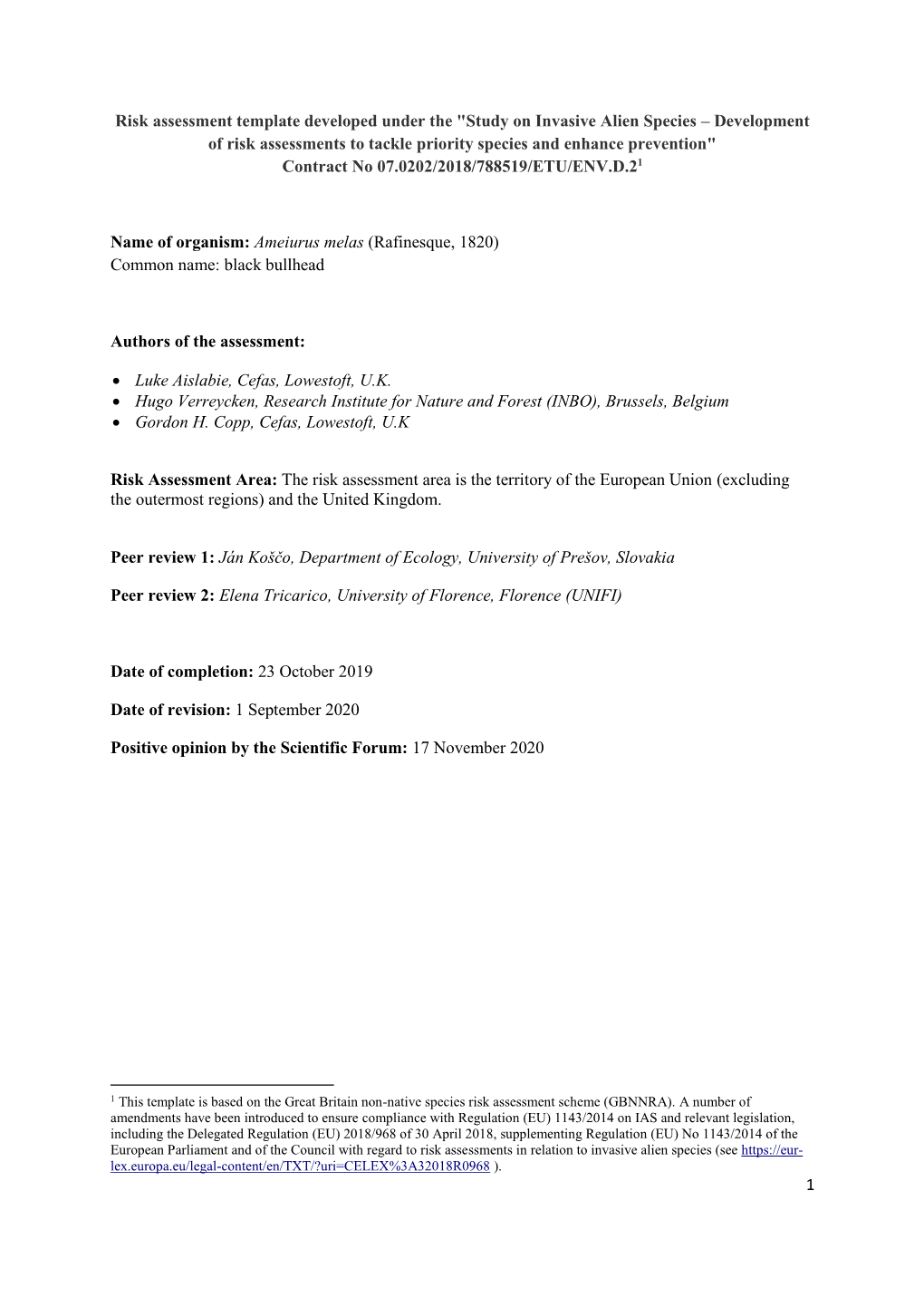 1 Risk Assessment Template Developed Under