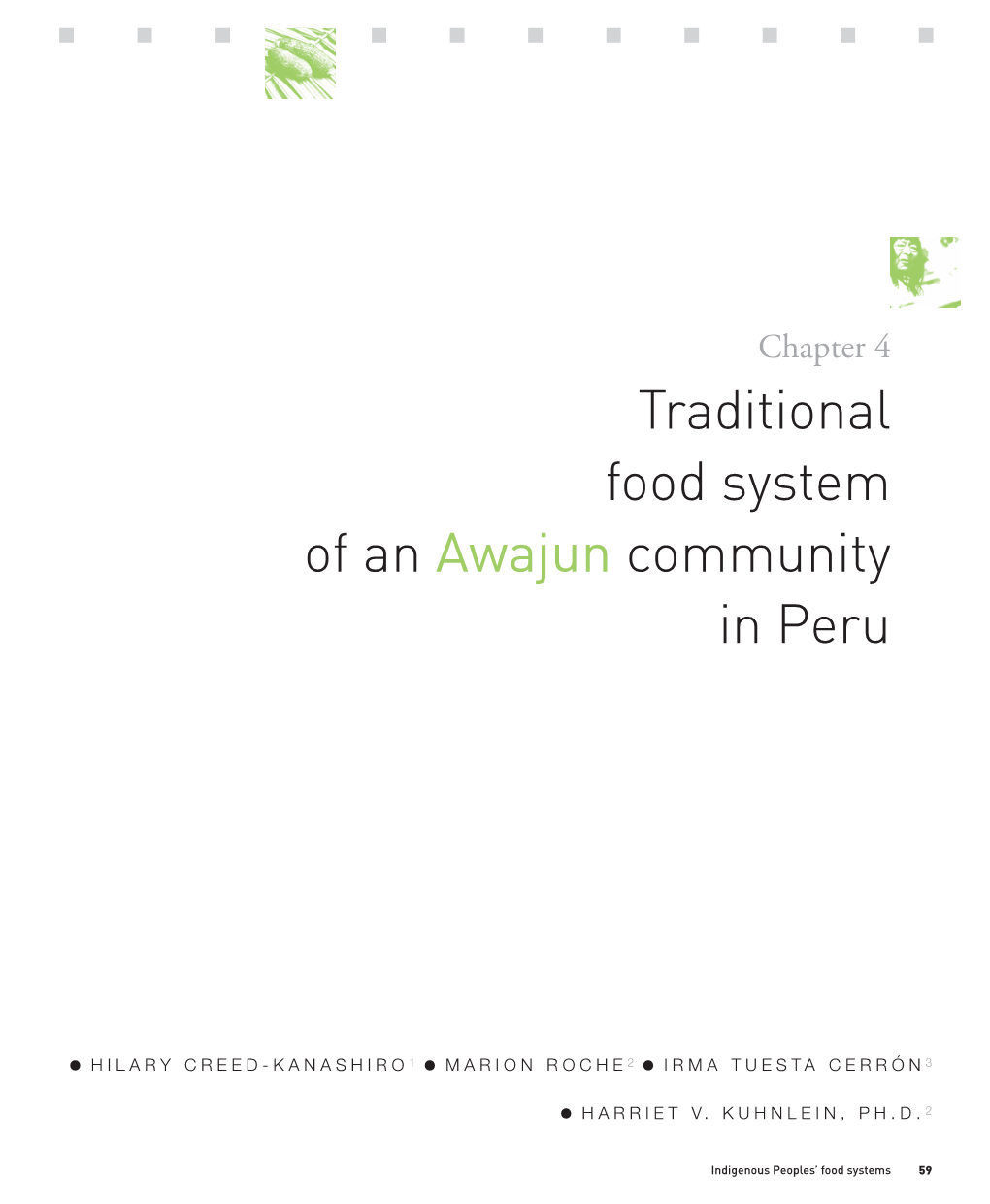 Traditional Food System of an Awajun Community in Peru