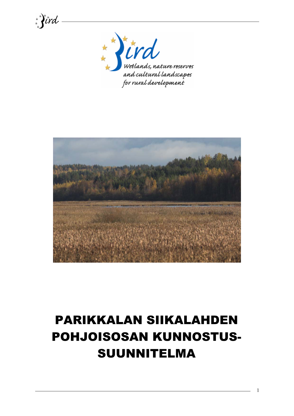 Parikkalan Siikalahden Pohjoisosan Kunnostus- Suunnitelma