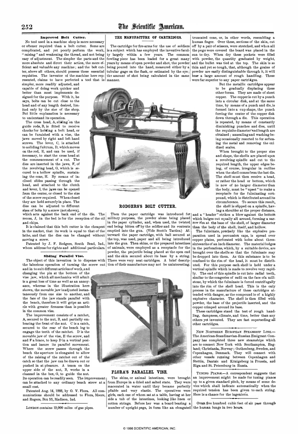 Rodgers's Bolt Cutter. Flora's Parallel Vise