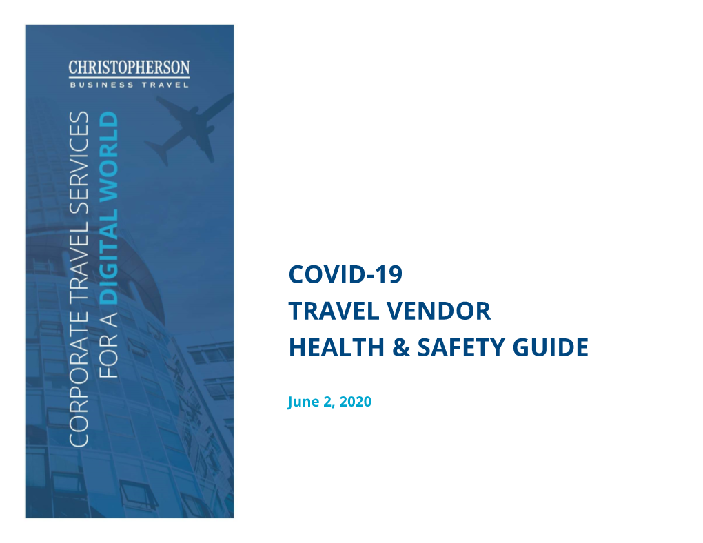 Covid-19 Travel Vendor Health & Safety Guide